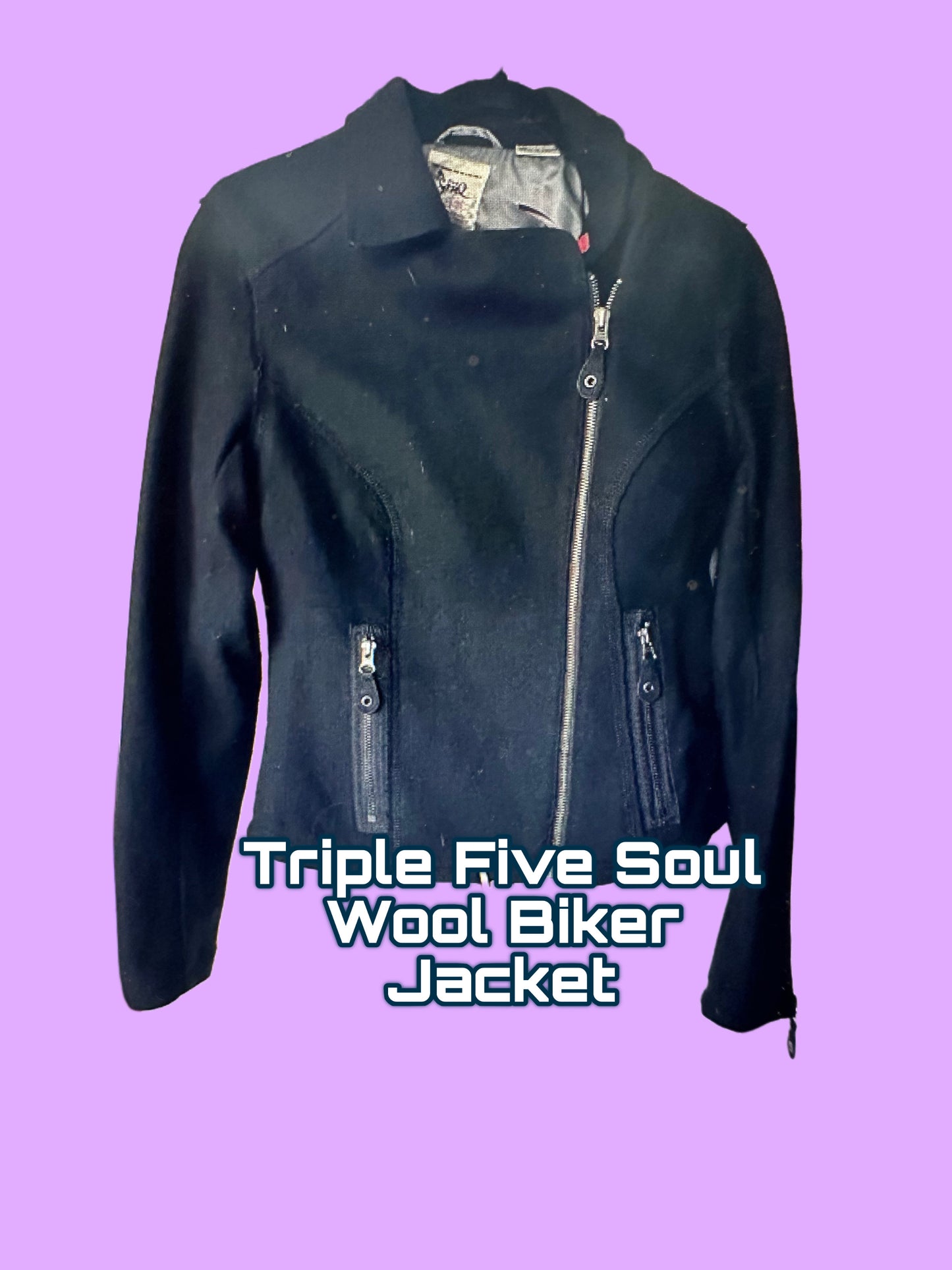 Triple 5 Soul Treasure! Triple Five Soul Vintage Wool Biker Jacket (S) — Young Vintage Company SF