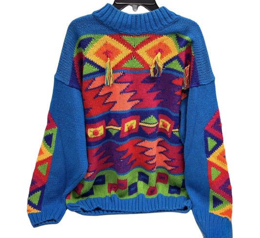 Vintage Memphis Jones Tassel Southwestern Knit Sweater (S)