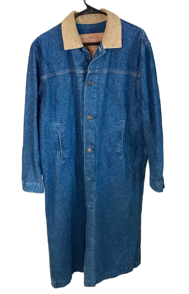 Vintage 1980's - 90's Levi Denim Duster Jacket