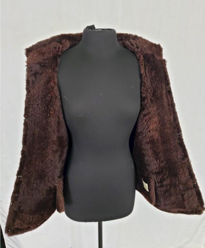 Vintage 1970's Polish Sheepskin Jacket with embroidered details