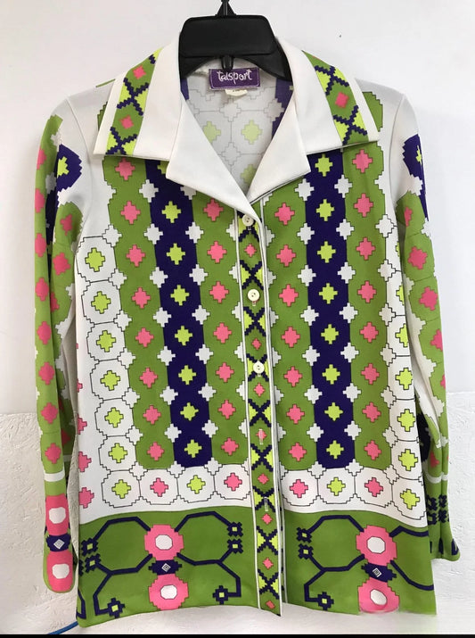 Vintage Talsport Men/ Women, Button Down 1960's Shirt ( Mens Size M) — Young Vintage Company SF