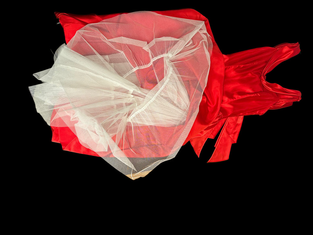 Vintage 1980's Roberts Red Holiday Cocktail Dress