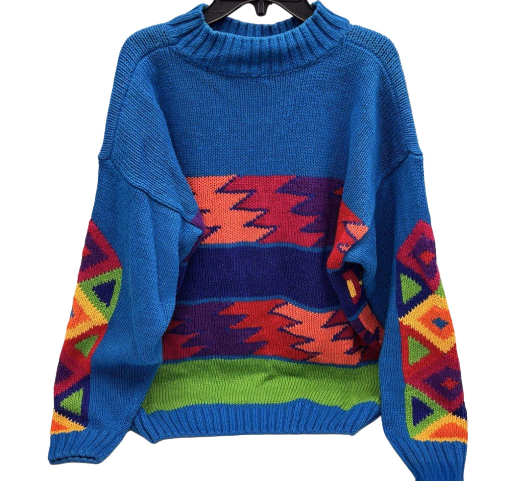 Vintage Memphis Jones Tassel Southwestern Knit Sweater (S)