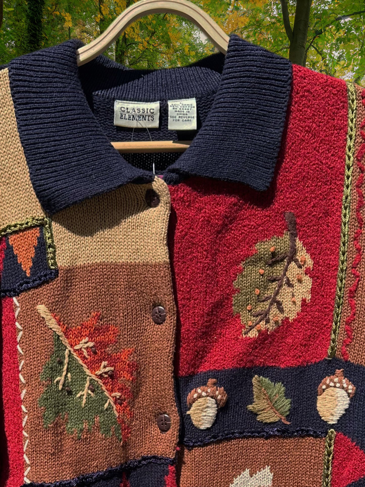 Vintage Fall Leaves Sweater