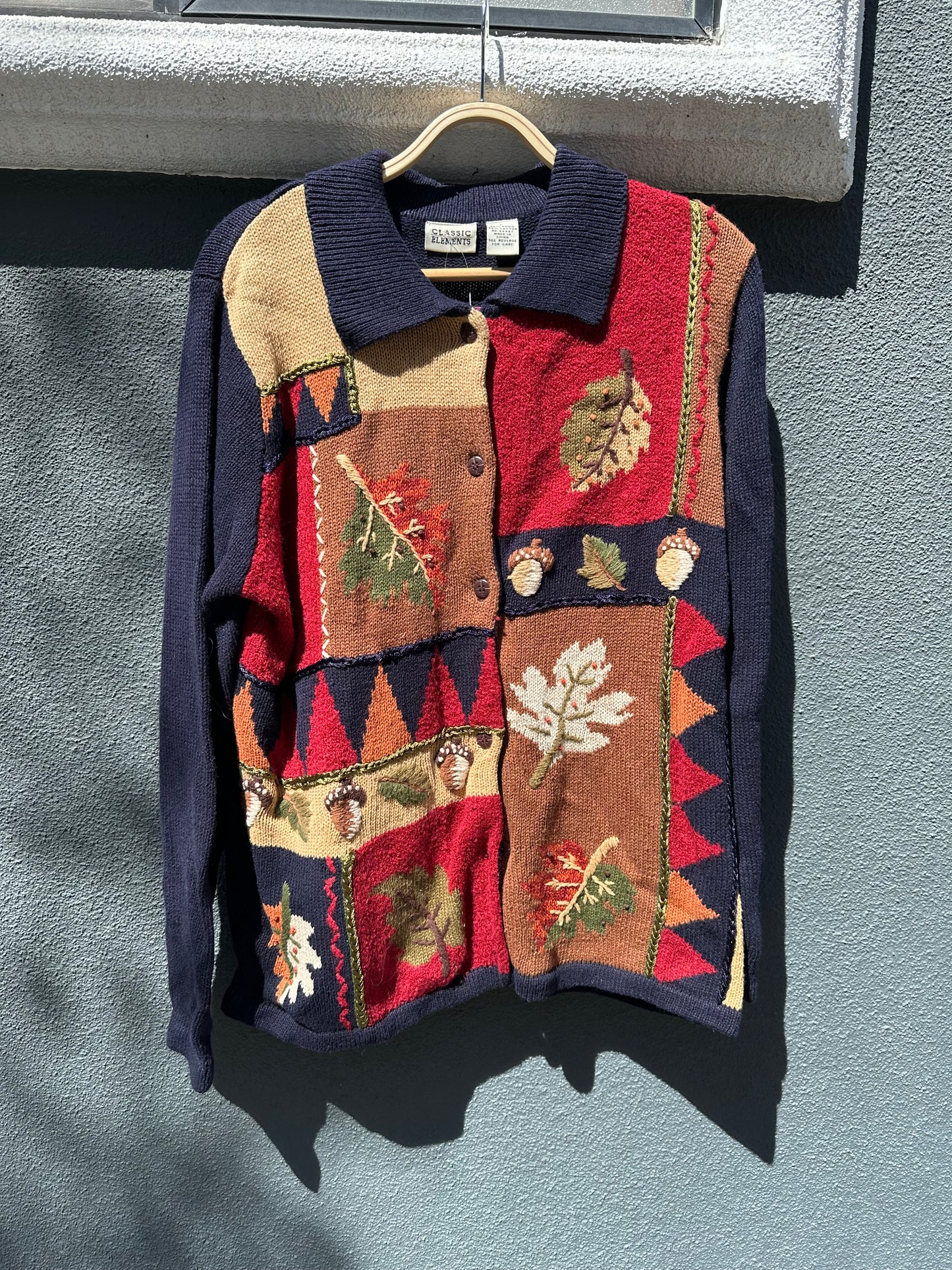 Vintage Fall Leaves Sweater