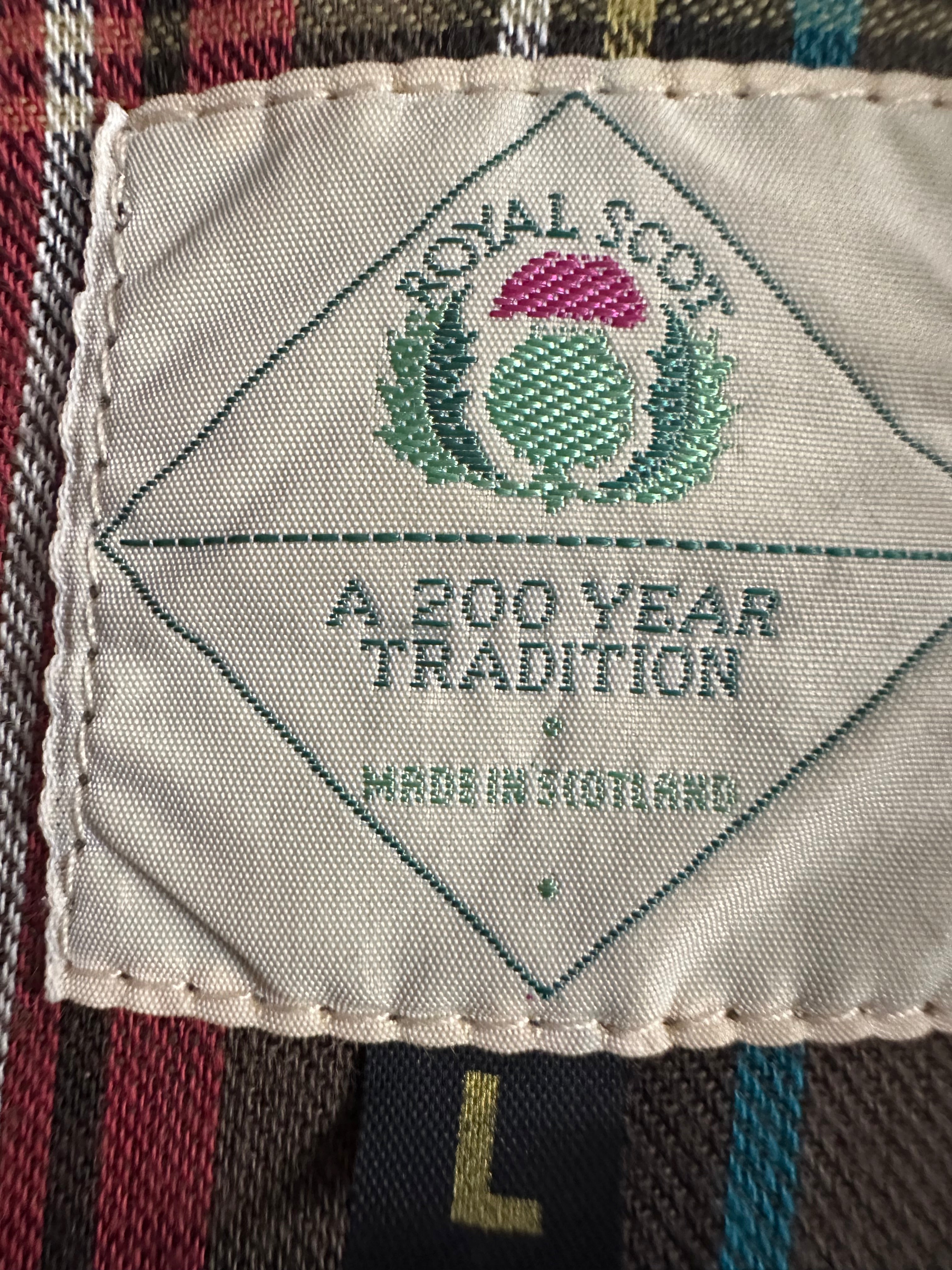 Vintage Royal Scot Green Flannel Lined Jacket Coat Made in Scotland ( Men Sized Large)