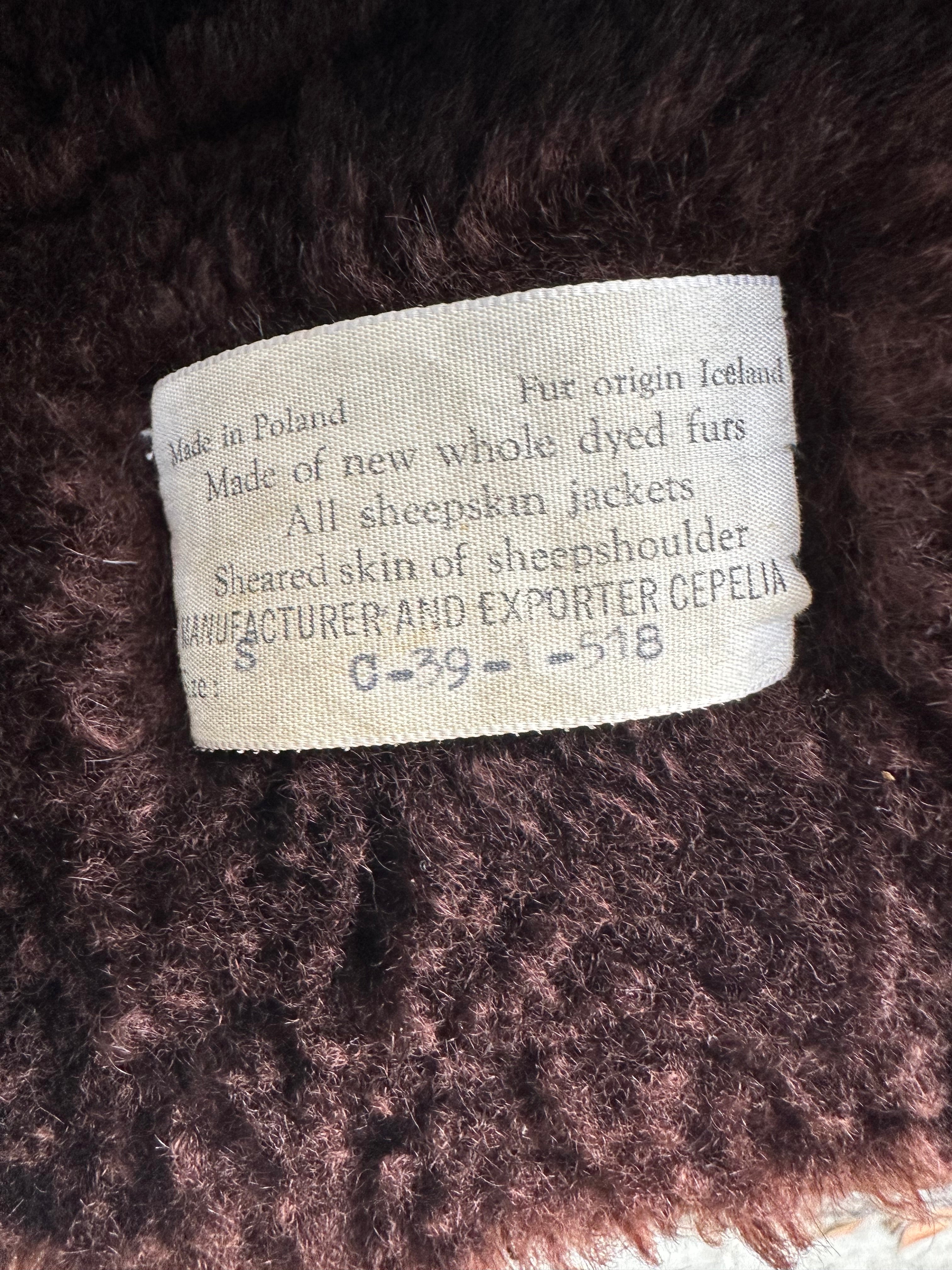 Vintage 1970's Polish Sheepskin Jacket with embroidered details