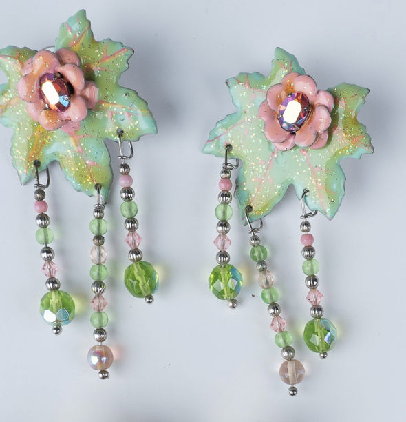 Lunch at the Ritz Vintage Flower Earrings