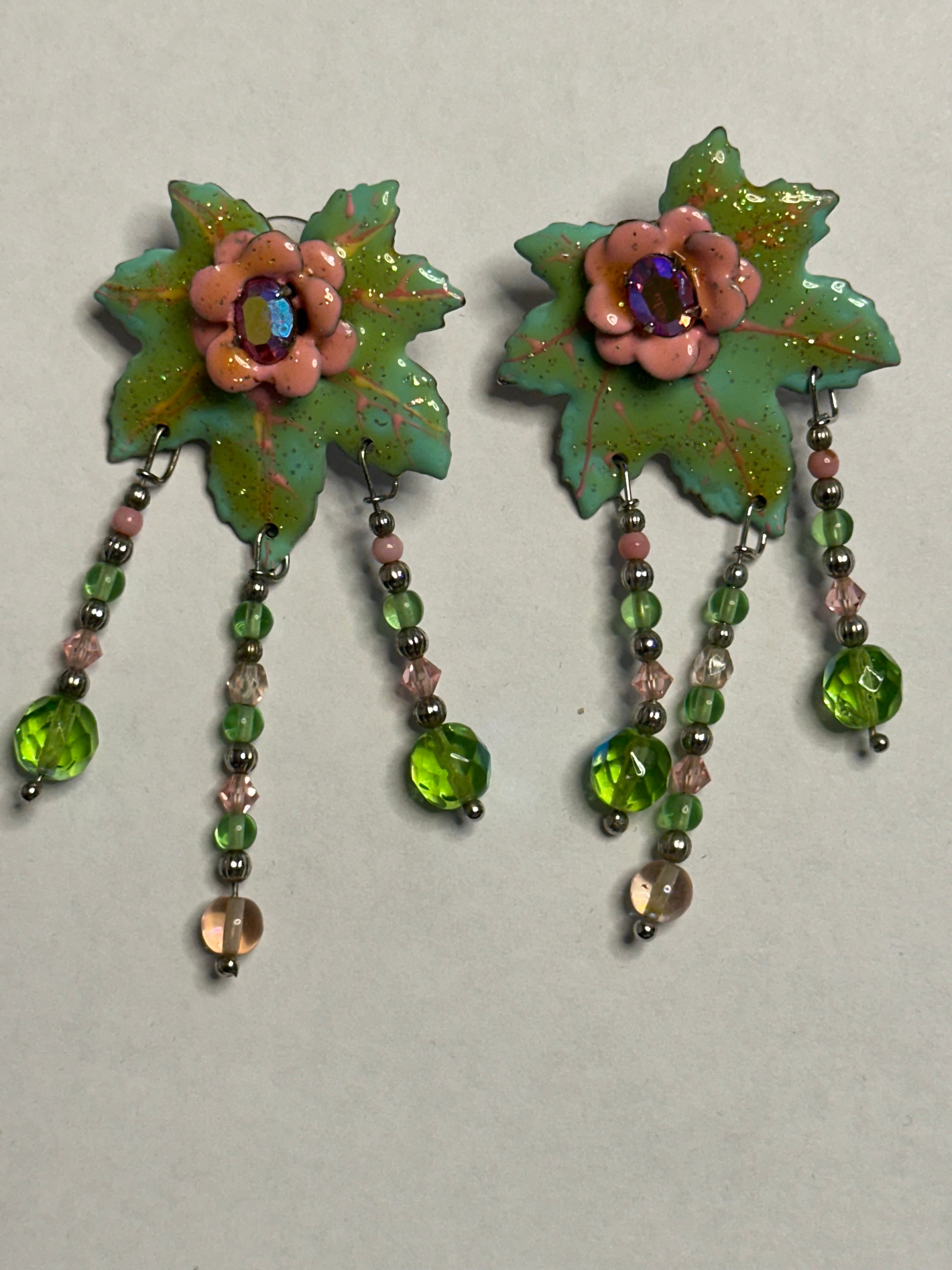 Lunch at the Ritz Vintage Flower Earrings