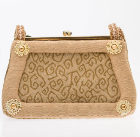 Vintage Mary Frances Floral Beaded Handbag