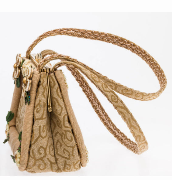 Vintage Mary Frances Floral Beaded Handbag