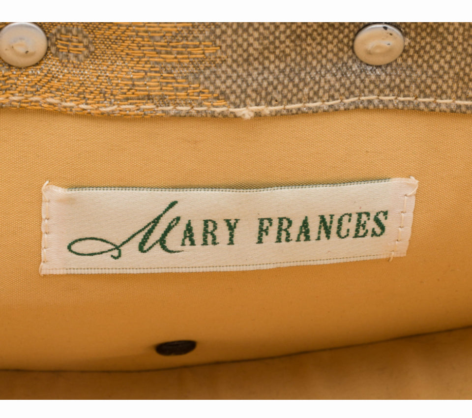 Vintage Mary Frances Embellished Half Moon Handbag