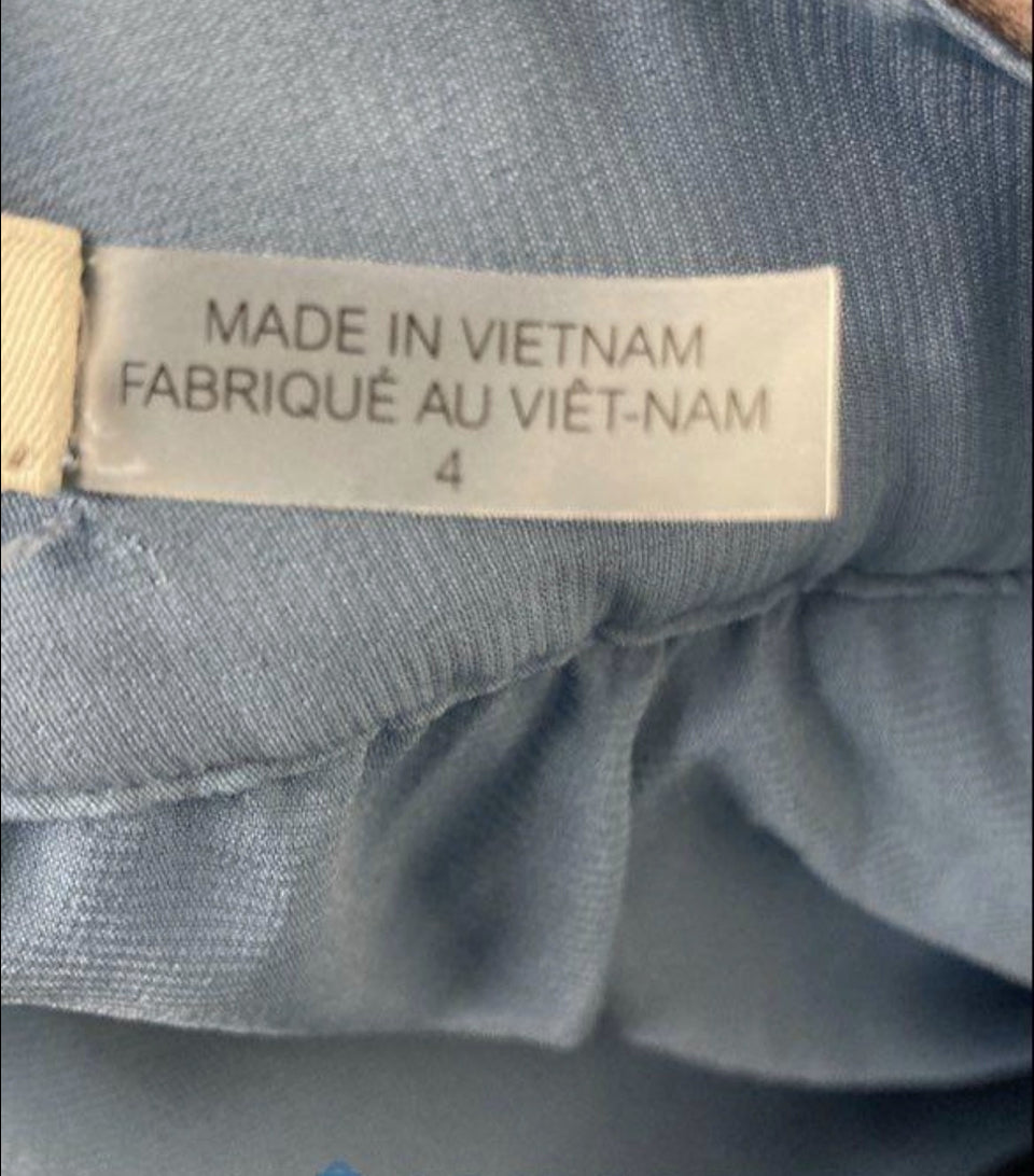 Alice and Olivia Ocean Waves Print Flare Midi