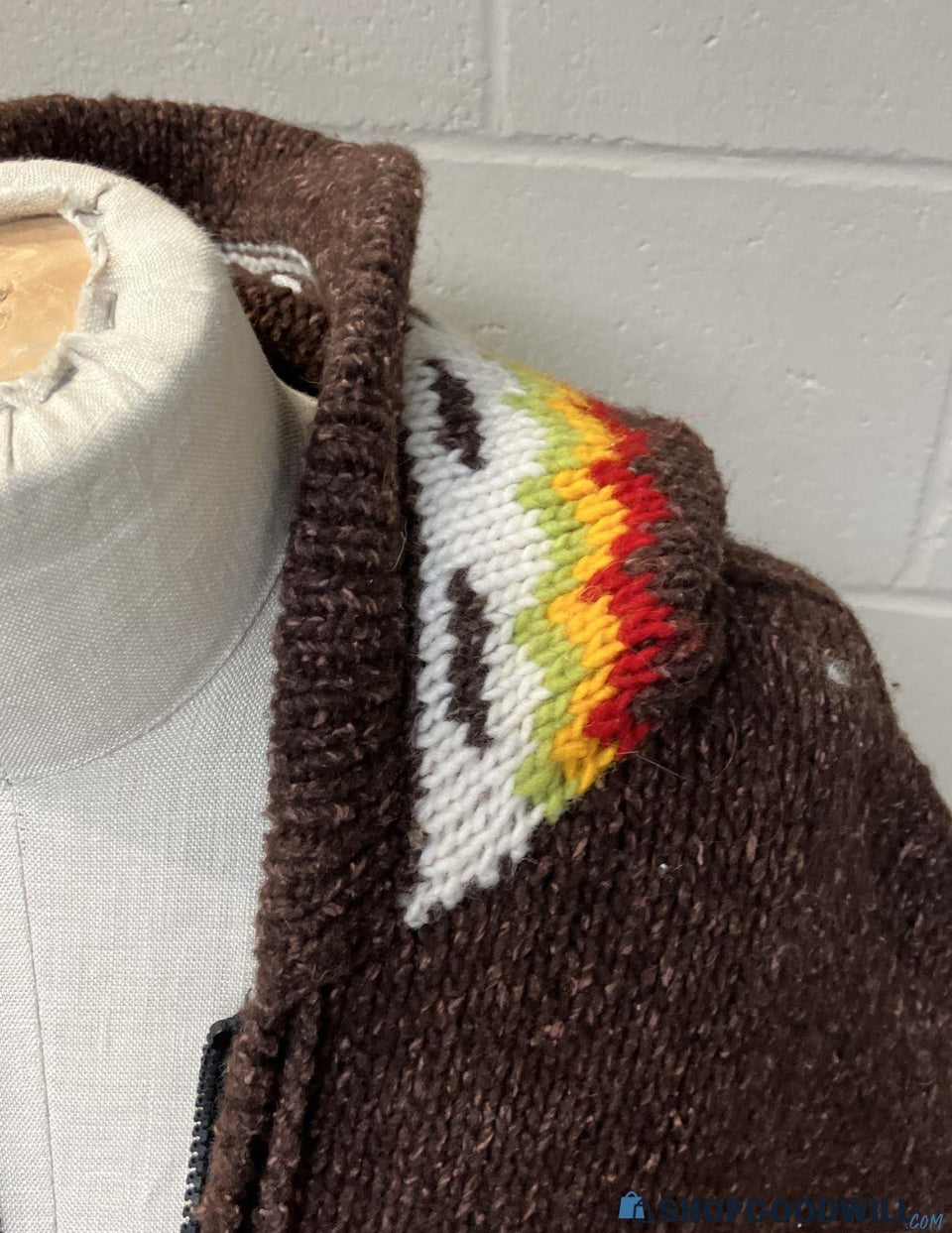 Vintage Handmade Earth Ragz Zip Aztec Hoodie XL Sweater