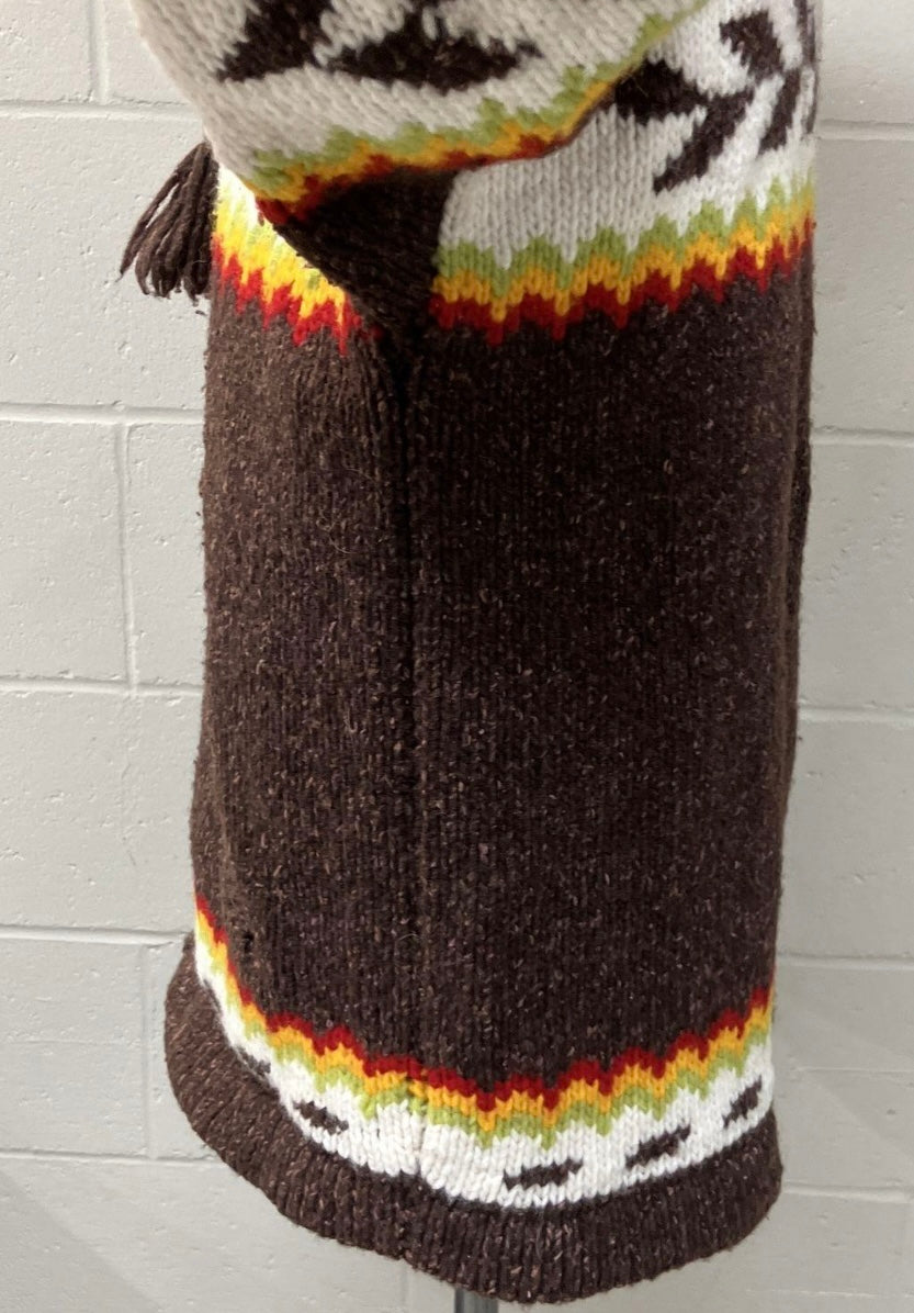 Vintage Handmade Earth Ragz Zip Aztec Hoodie XL Sweater