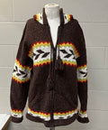 Vintage Handmade Earth Ragz Zip Aztec Hoodie XL Sweater