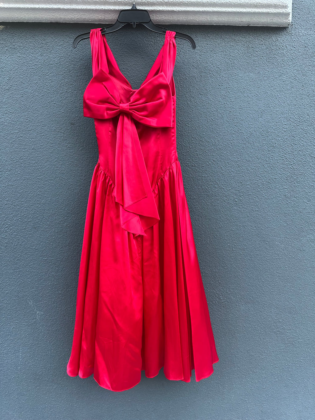 Vintage 1980's Roberts Red Holiday Cocktail Dress