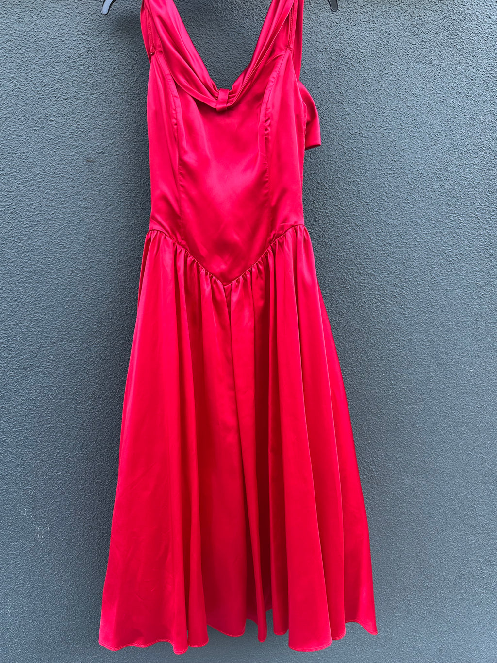 Vintage 1980's Roberts Red Holiday Cocktail Dress