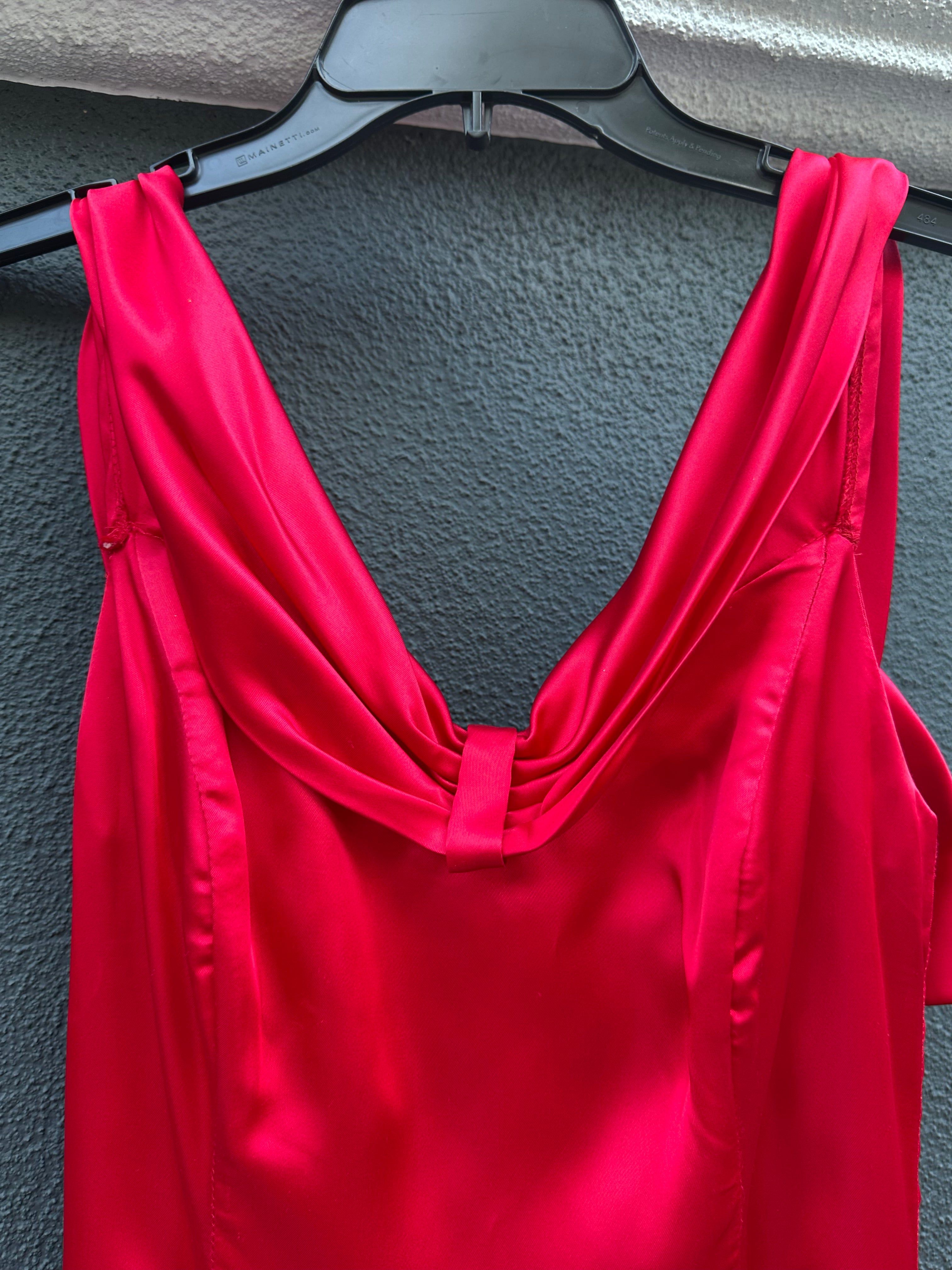 Vintage 1980's Roberts Red Holiday Cocktail Dress