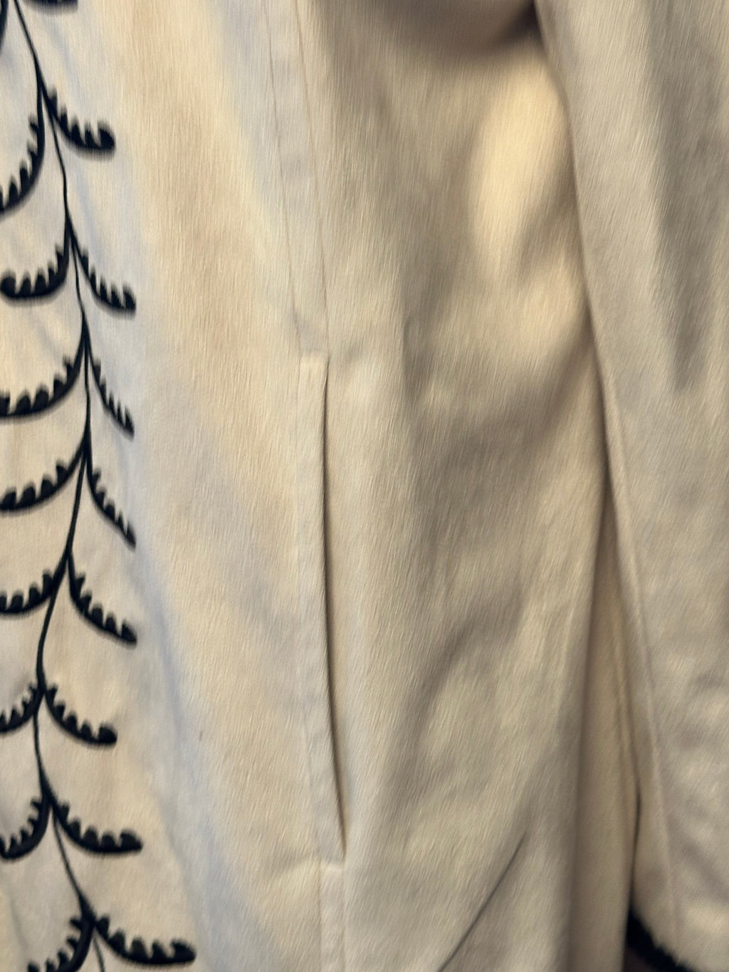 Vintage Faux Suede Cream Duster Coat