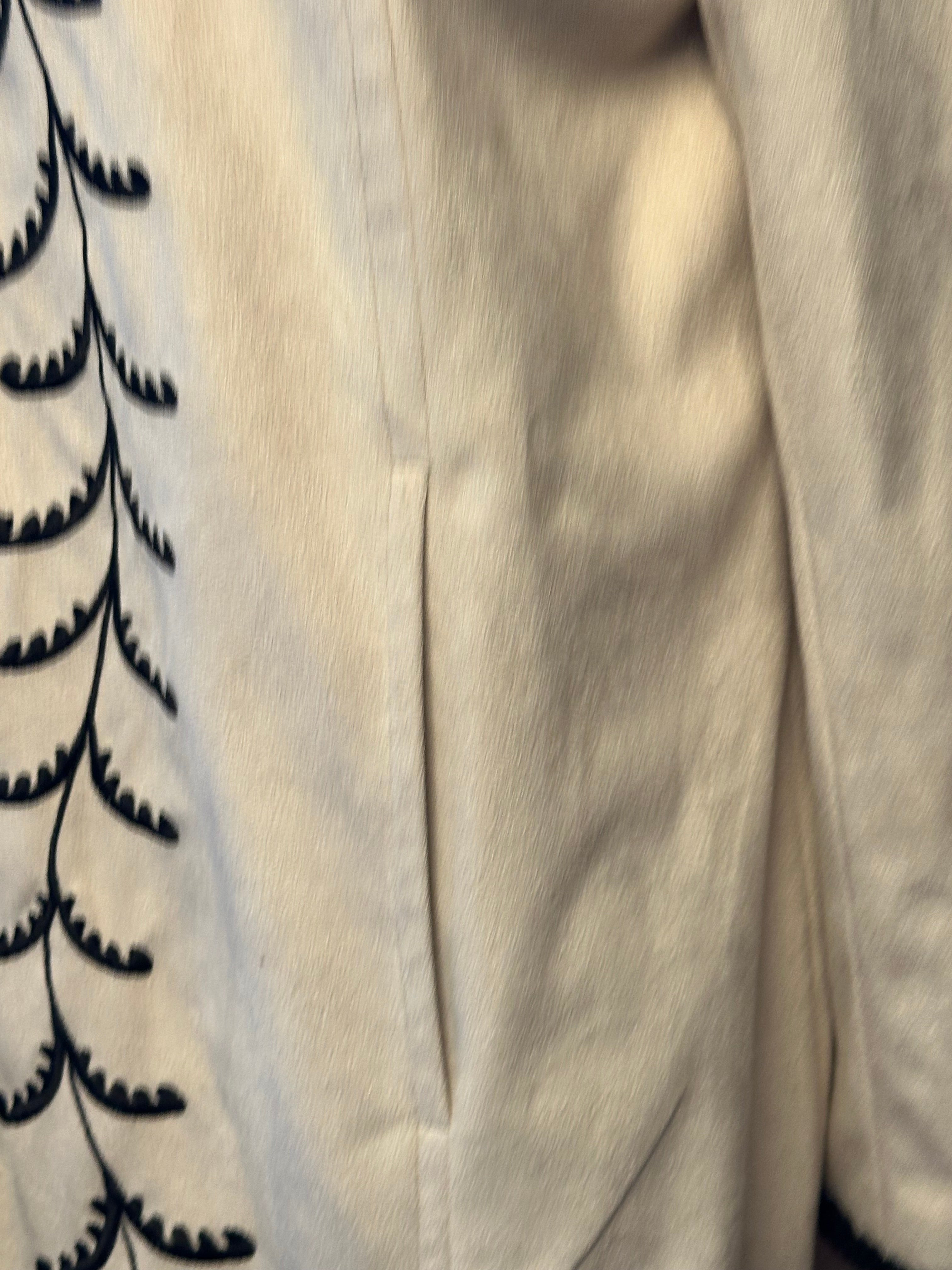 Vintage Faux Suede Cream Duster Coat