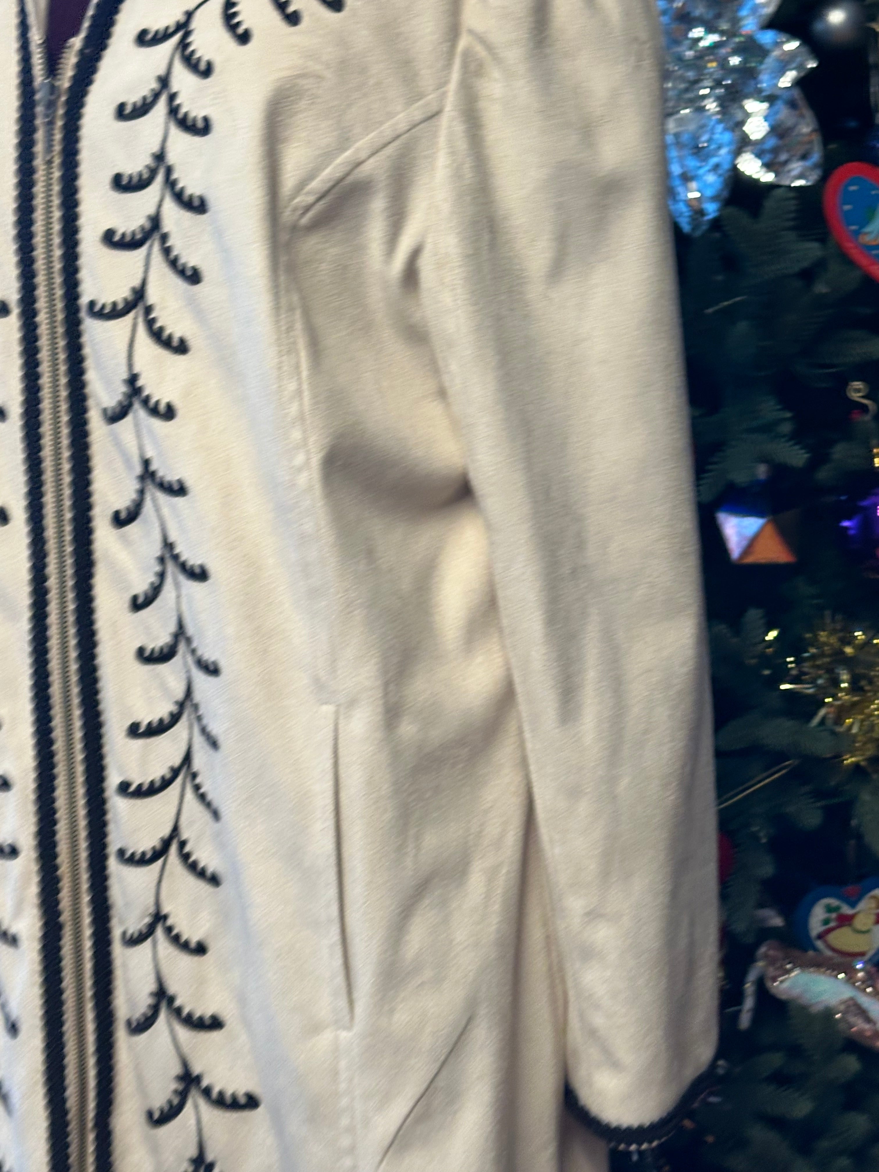 Vintage Faux Suede Cream Duster Coat