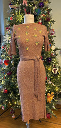 Vintage 1970's Crochet Silk Dress -Premium Vintage