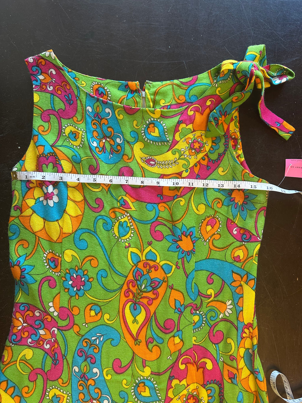 Vintage 1960's Psychedelic Paisley Print Mini Dress