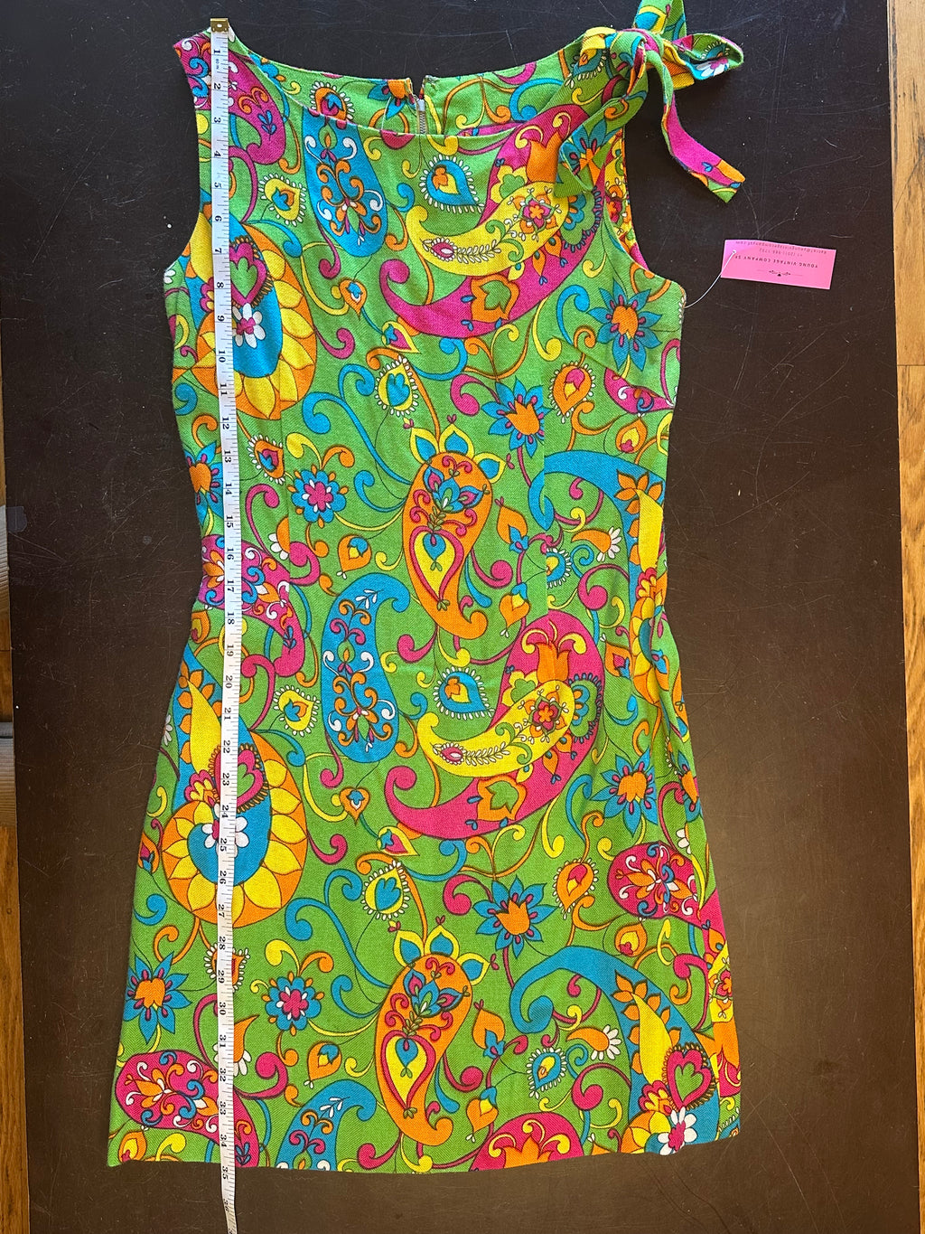 Vintage 1960's Psychedelic Paisley Print Mini Dress