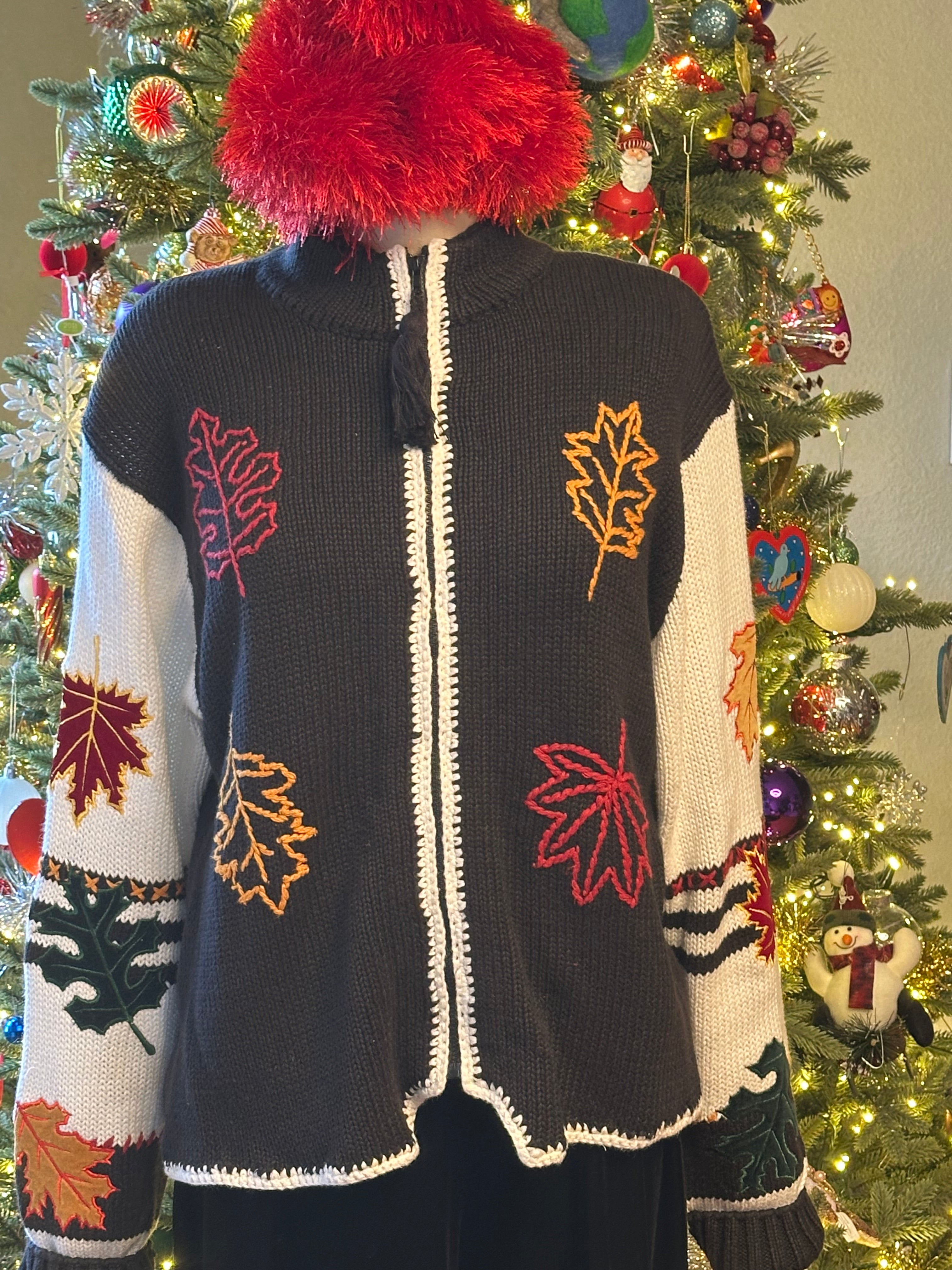 Vintage 1990's Autumn Leaves Sweater