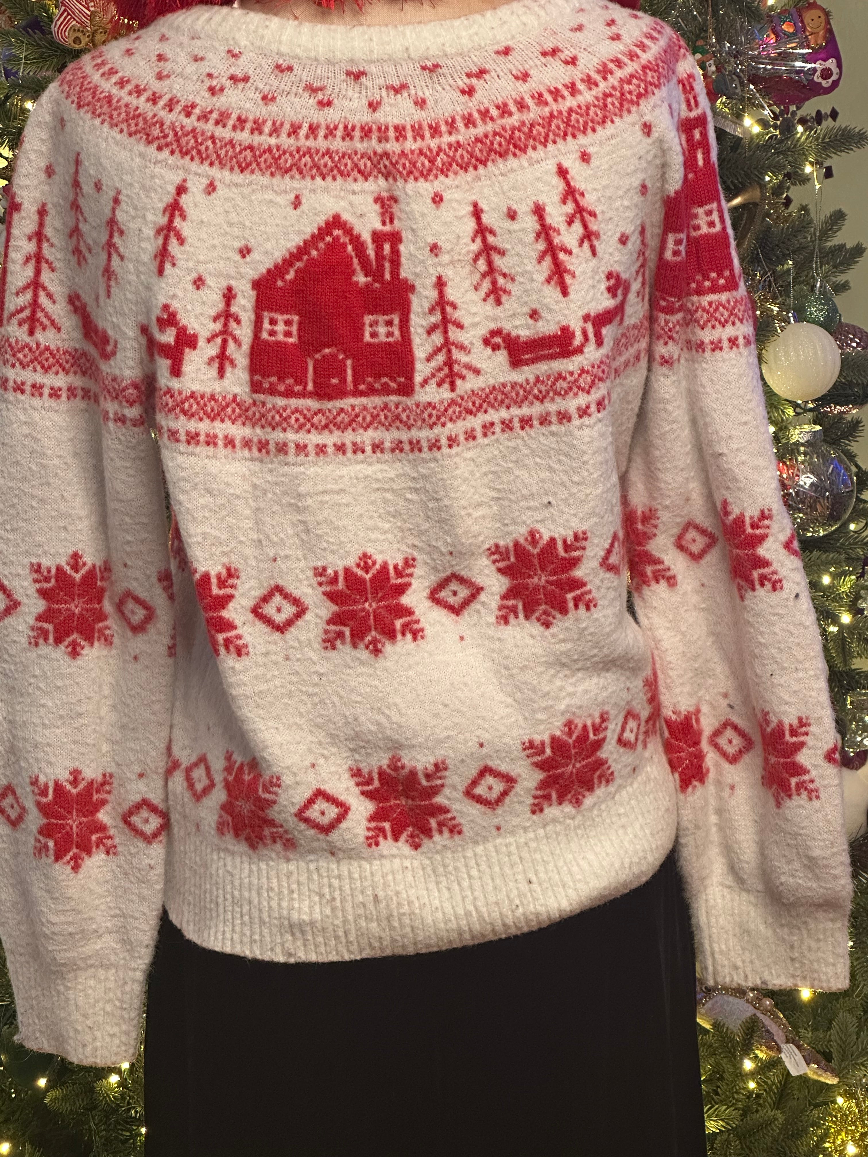 Classic Nordic Vintage Holiday Themed Sweater (M)