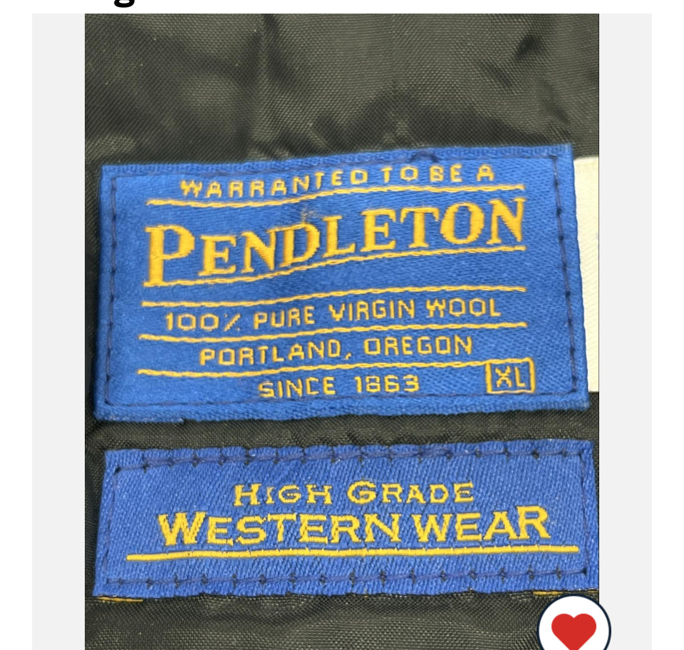Pendleton High Grade Western Wear Wool Jacket XL