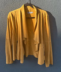 Bagatelle Collection Golden Yellow Faux Suede Jacket (Large)