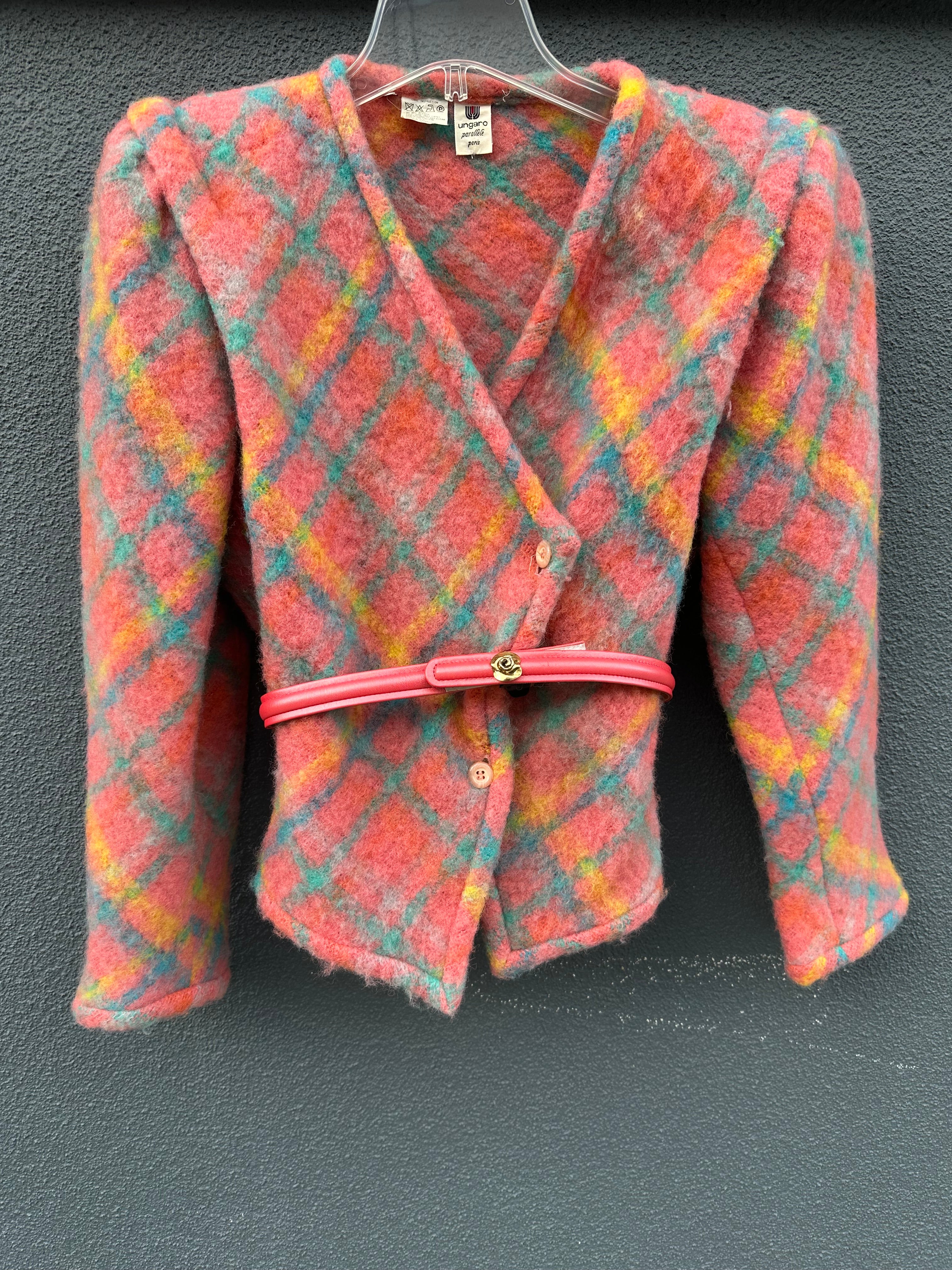Emanuel Ungaro Vintage 1980's Wool Jacket.  Size 10