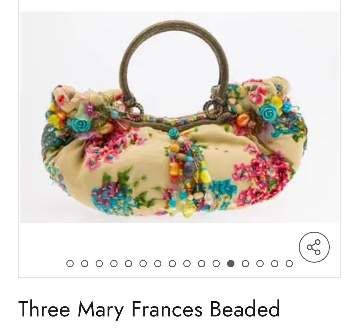 Vintage Mary Frances Floral Beaded Bag Blooming Beauty