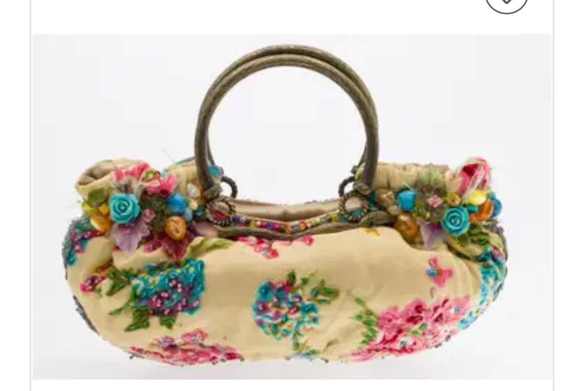 Vintage Mary Frances Floral Beaded Bag Blooming Beauty