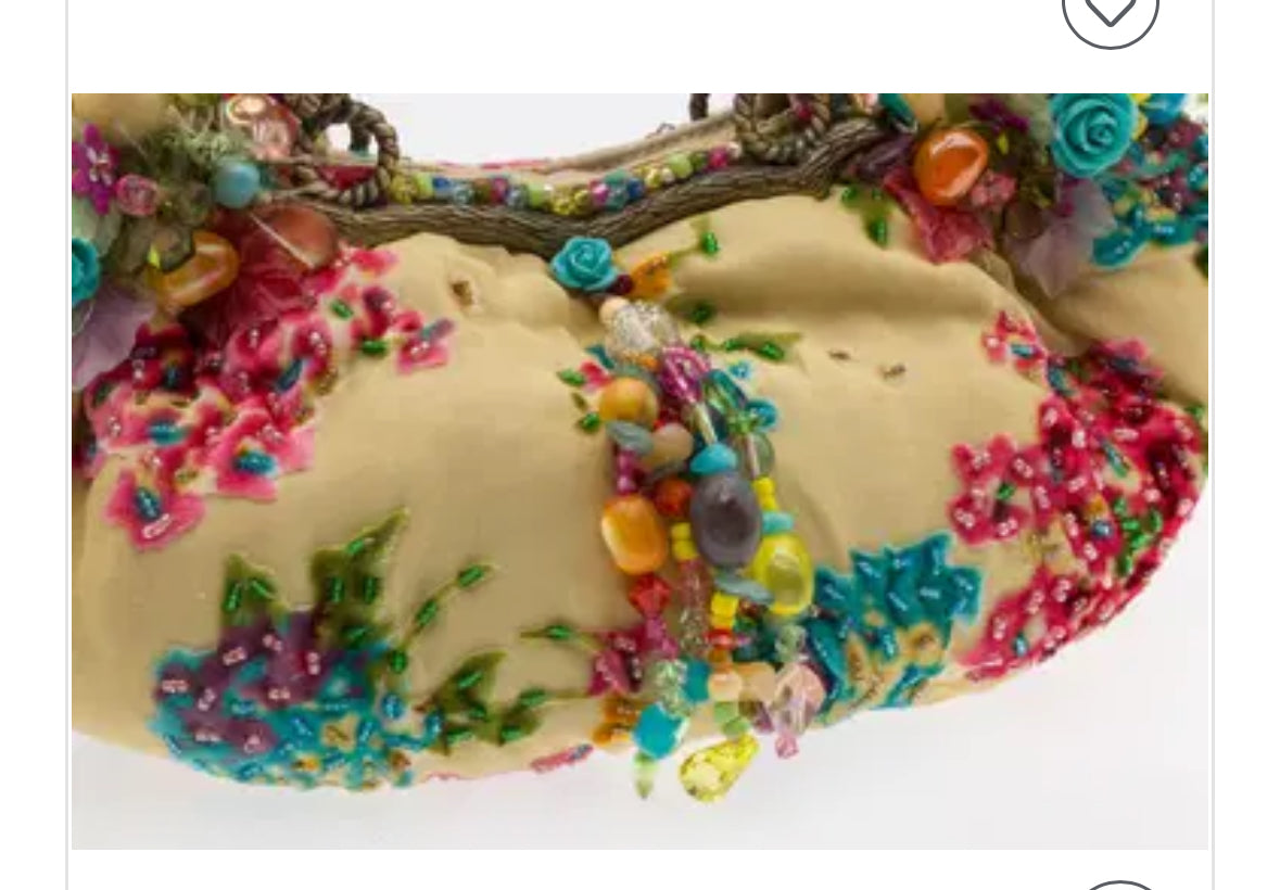 Vintage Mary Frances Floral Beaded Bag Blooming Beauty
