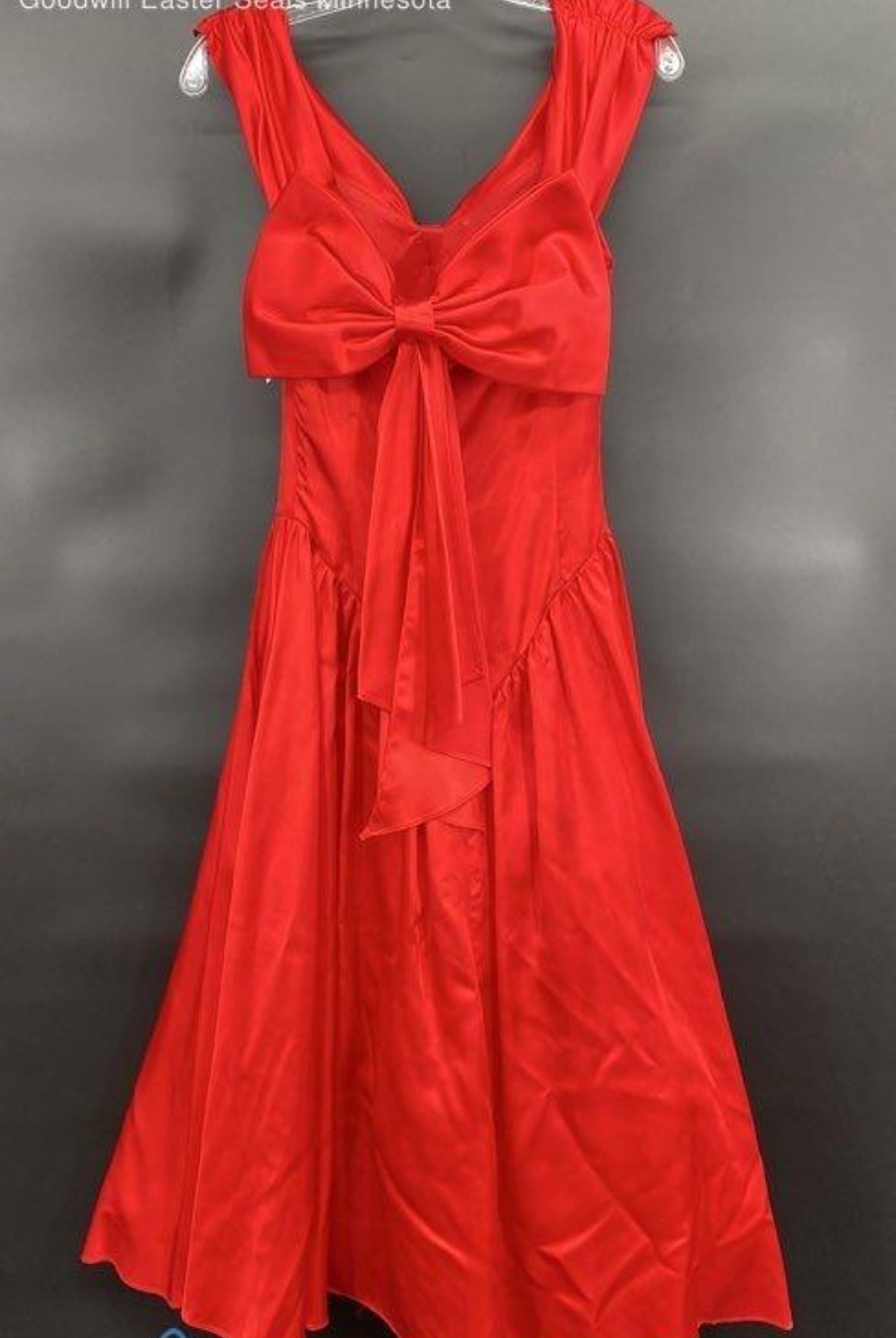 Vintage 1980's Roberts Red Holiday Cocktail Dress